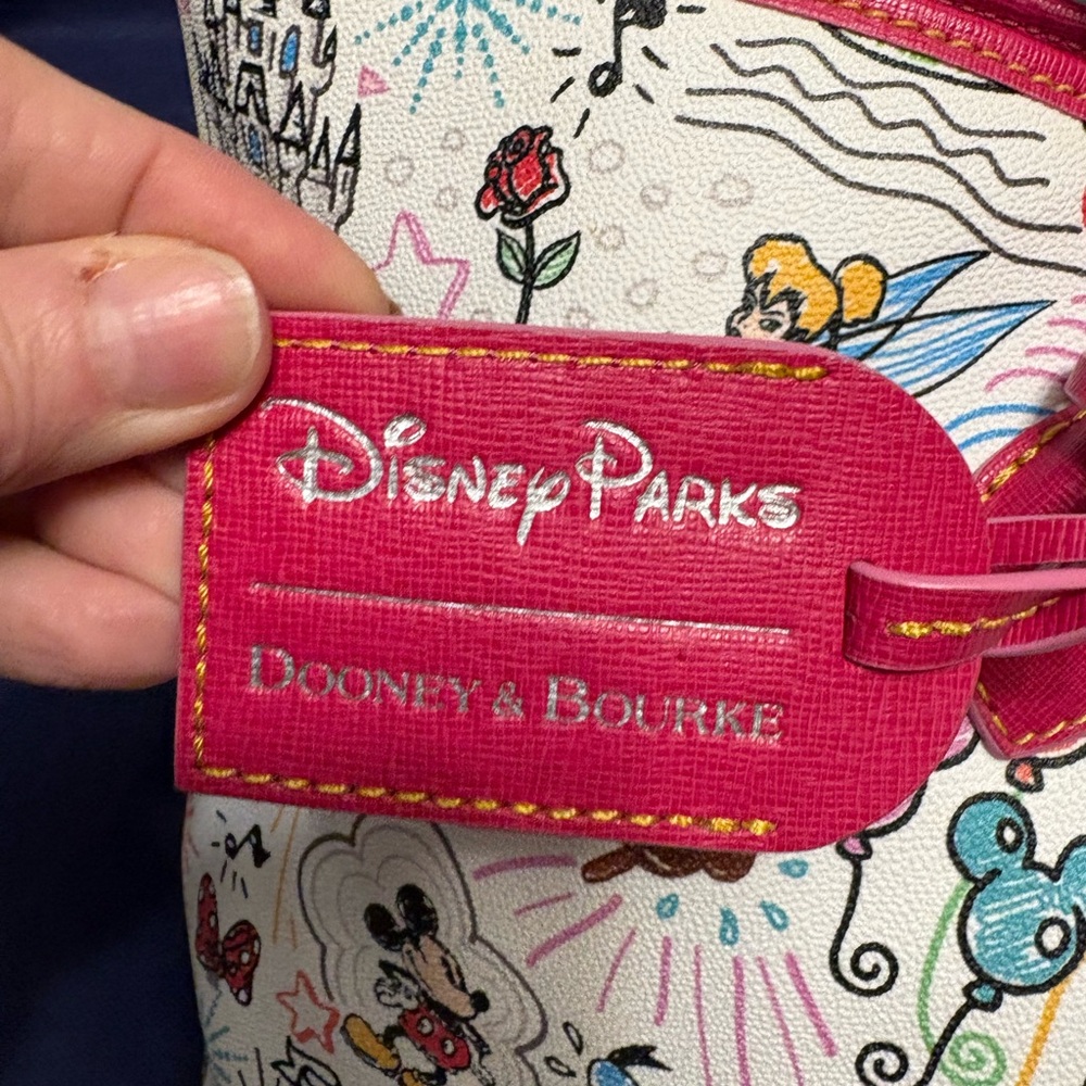 Dooney Burke Disney 10th Anniversary Sketch Large Tote Bag with dust bag - Picture 2 of 9
